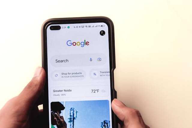 Google Search on Mobile Device